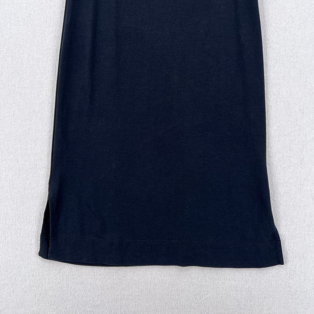 VINCE Midi Dress Women XXS Black Pima Cotton Square Neck Sleeveless - Picture 7 of 15